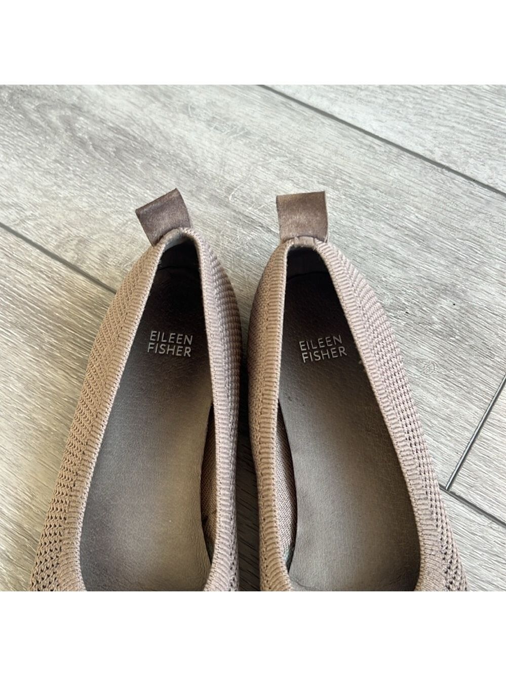 Eileen fisher Naomi recycles stretch knotted neutral round toe flats size 10 - Picture 5 of 14